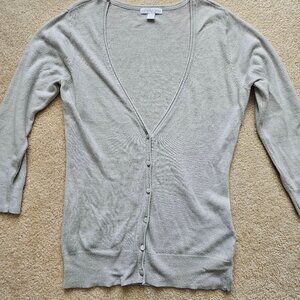 New York & Company Light Gray Cardigan